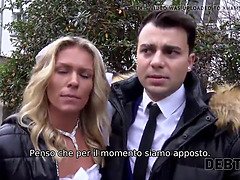 Blondine, Nahaufnahme, Hundestellung, Europäisch, Milf, Geld, Rau, Eng