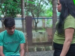 Stepmom Calls Stepson to Garden for Hardcore Sex - Big Cock Hindi Audio