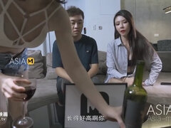 アジア人, フェラチオ, 中国人, ダブル開発, ハードコア, 下着, 熟年, 三人