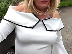 Amateur, Verga grande, Tetas grandes, Británico, Fetichismo travestista, Lencería, Público, Medias largas