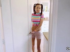 18, デカチン, 小柄, 赤毛, 叫ぶ, 姉妹, ティーン, オッパイの