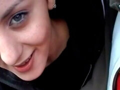 Минет, Брюнетки, В машине, Мастурбация, Натуральные сиськи, Тощие, Молоденькие, Сиськи