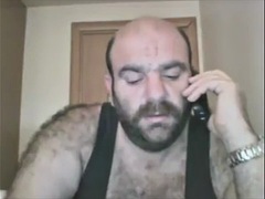 Very furry turk on cam, no cum