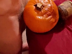 Fucking a raw pumpkin 2