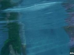 ビッチ, ヌード, プール, サテン, ソフトコア, 水中, 濡れ