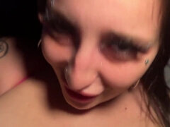 Gros cul, Gros seins, Petit ami, Brunette brune, Éjaculation interne, Pov, Chatte, Nénés