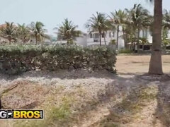 BangBros Daya Dare Bus Sex - Big Tit Flashing, Hardcore Doggystyle Fuck and Cum Swallow