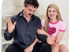 Kont, Grote lul, Blond, Handbeurt, Masturbatie, Natuurlijke tieten, Tiener, Tieten likken