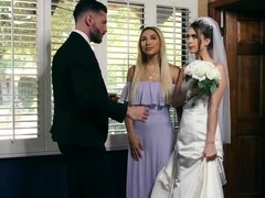 Arsch, Braunhaarige, Paar, Freundin, Natürlichen titten, Muschi, Titten, Hochzeit