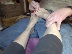 Américain, Tante, Britannique, Femme couguar, Tir de sperme, Talons, Mature, Tabou