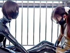 Universiteit, Dominante vrouw, Voeten fetish, Latex, Leer, Lesbisch, Masseren, Rubebrstof