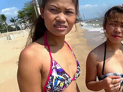 Aziatisch, Grote lul, Pijpbeurt, Sperma shot, Klein, Tiener, Thais, Tieten likken