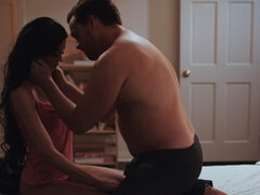 Спальня, Большая жопа, Большой член, Большие сиськи, Минет, Брюнетки, Куколка, Тощие