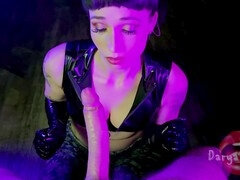 Grosser schwanz, Spermaladung, Weibliche domination, Handschuhe, Handjob, Milf, Orgasmus, Elasthan