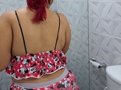 Salle de bains, Belle grosse femme bgf, Grosse bite, Mère que j'aimerais baiser, Maman, Pov, Enceinte, Fils