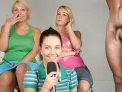 Leie, Grosser schwanz, Cfnm, Süss, Gruppe, Handjob, Kurzes haar, Spanner