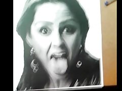 Cum on sandra Monica's tongue