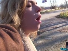 Grosser schwanz, Blondine, Blasen, Tschechisch, Europäisch, Geld, Pov, Realität