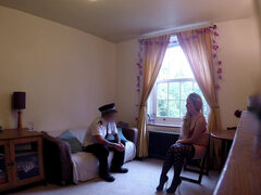 Leie, Schmutzig, Lingerie, Im freien, Polizei, Pov, Muschi, Uniform