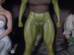 Futa on Futa 3D Animated MILF Futanari Anal Sex and Cumshot