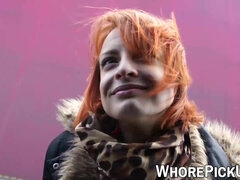 Pijpbeurt, Sperma shot, Hd, Masturbatie, Natuurlijke tieten, Buiten, Prostituee, Roodharige vrouw