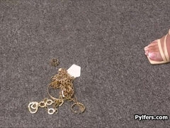 Full-Breasted Hispanic busted with stolen jewelry hidden in bra