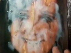 MILF gets cum peed out of her sexy face