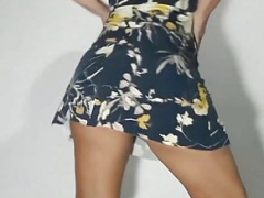 Arsch, Wohlbeleibte schöne frauen, Schlampe, Tanzen, Kleid, Flashen, Höschen, Unter dem rock
