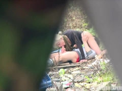 Culo, Rubia, Mamada, Pajear, Jeans, Al aire libre, Afeitado, Voyeur