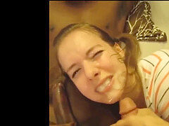 Leie, Sperma im mund, Spermaladung, Europäisch, Aufs gesicht abspritzen, Deutsch, Selbstgemacht, Milf