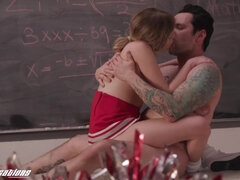 18, ブロンド, フェラチオ, ハードコア, 女子高生, 生徒, 教師, ティーン