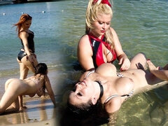Fetiche, Hd, Lesbiana, Coño, Afeitado, Trio, Juguetes, Bajo el agua