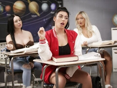 レズビアン, なめる, 淫乱熟女, オマンコ, 生徒, 教師