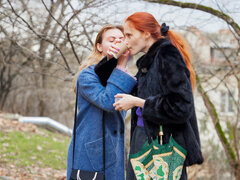 Fine erotic lesbians lick each other clitoris until orgasms