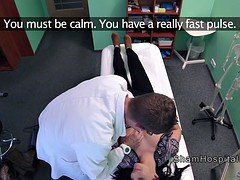 Doctor trying to keep calm sexy patient