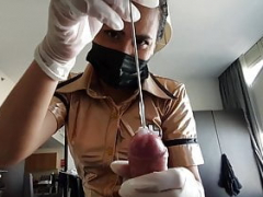 Asiático, Sadomasoquismo, Amarrada, Filipina, Enfermera, Medias largas