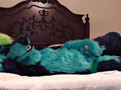 Fun before bed - fun in a fur suit