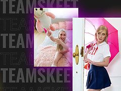 Enthousiasteling, Amerikaans, Blond, Pijpbeurt, Hd, Gezichtspunt, Kut duiken, Tiener