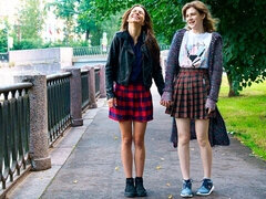 Two lesbians walk into a park