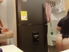 ぽっちゃり, デカパイ, 巨乳な, 浮気する, バック, デブ, メイド, オマンコ