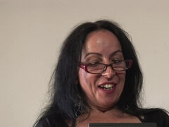 Old brunette bitch is ready to get her tight pussy rammed by a stud