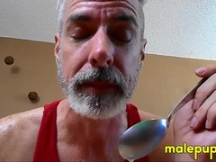 Hungry and giant daddy Richard Lennox's colossal enormous mouth misses eating you