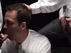Mormon Twink Sucks Off Three Men In Dark Secret Room
