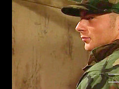 Soldiers get naughty and play romp games in army rest room