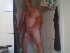 Huge shower, tiny dick in bathing cub