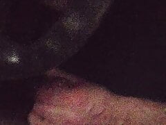 Jerking off my big white cock in the truck Daddy masturbating and cum