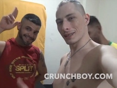 French bottom Meliodass gets his tight hole pounded by a horny Latino top for Crunchboy, raw and filled with cum