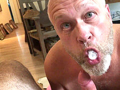 Faggot, gay cum, smacking