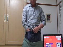 Naked Japanese cock erection.2