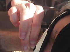 Femboy in public sucks my big cock